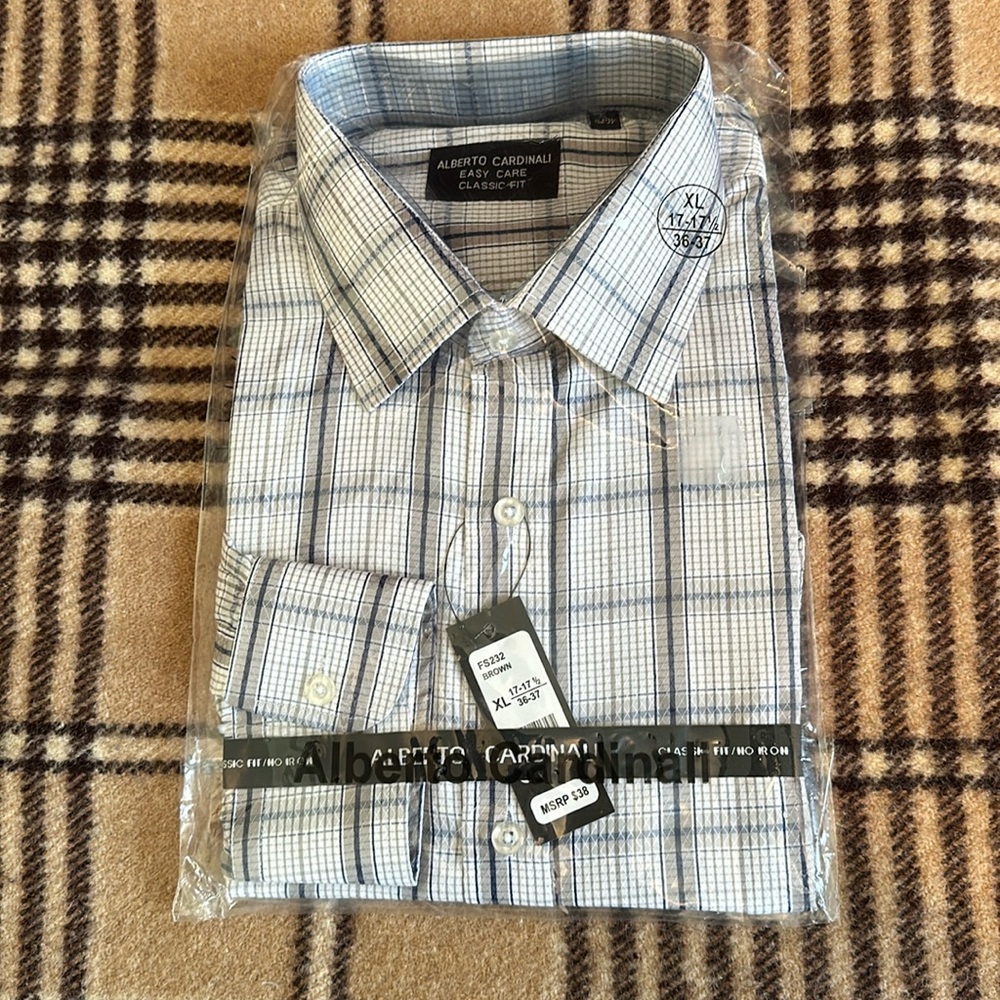 🌺🌺 NWT MEN’S DRESS SHIRT SIZE XL 17-17.5 36-37